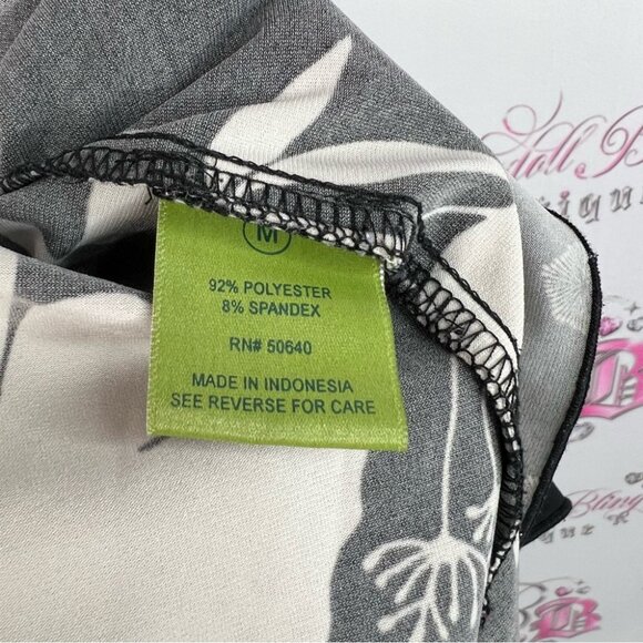 Johnny Martin dress smocked floral bustier style Black White Patterned Dress - Picture 7 of 9